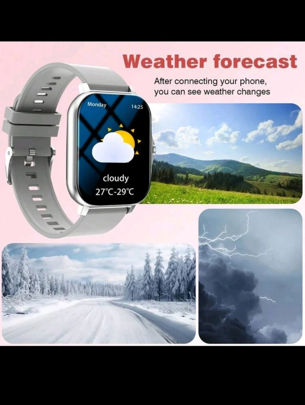 Smart Fitness Watch - Pink